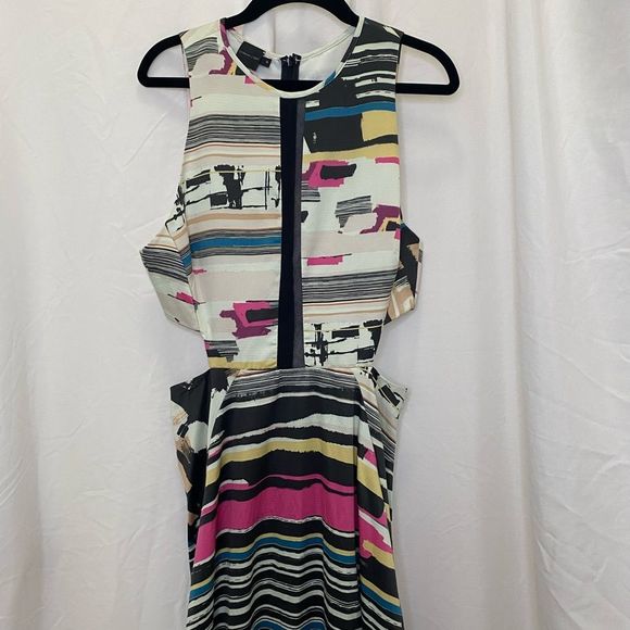 Espaco Fashion stunning full length dress abstract cut outs mesh detail, size M - Picture 1 of 11